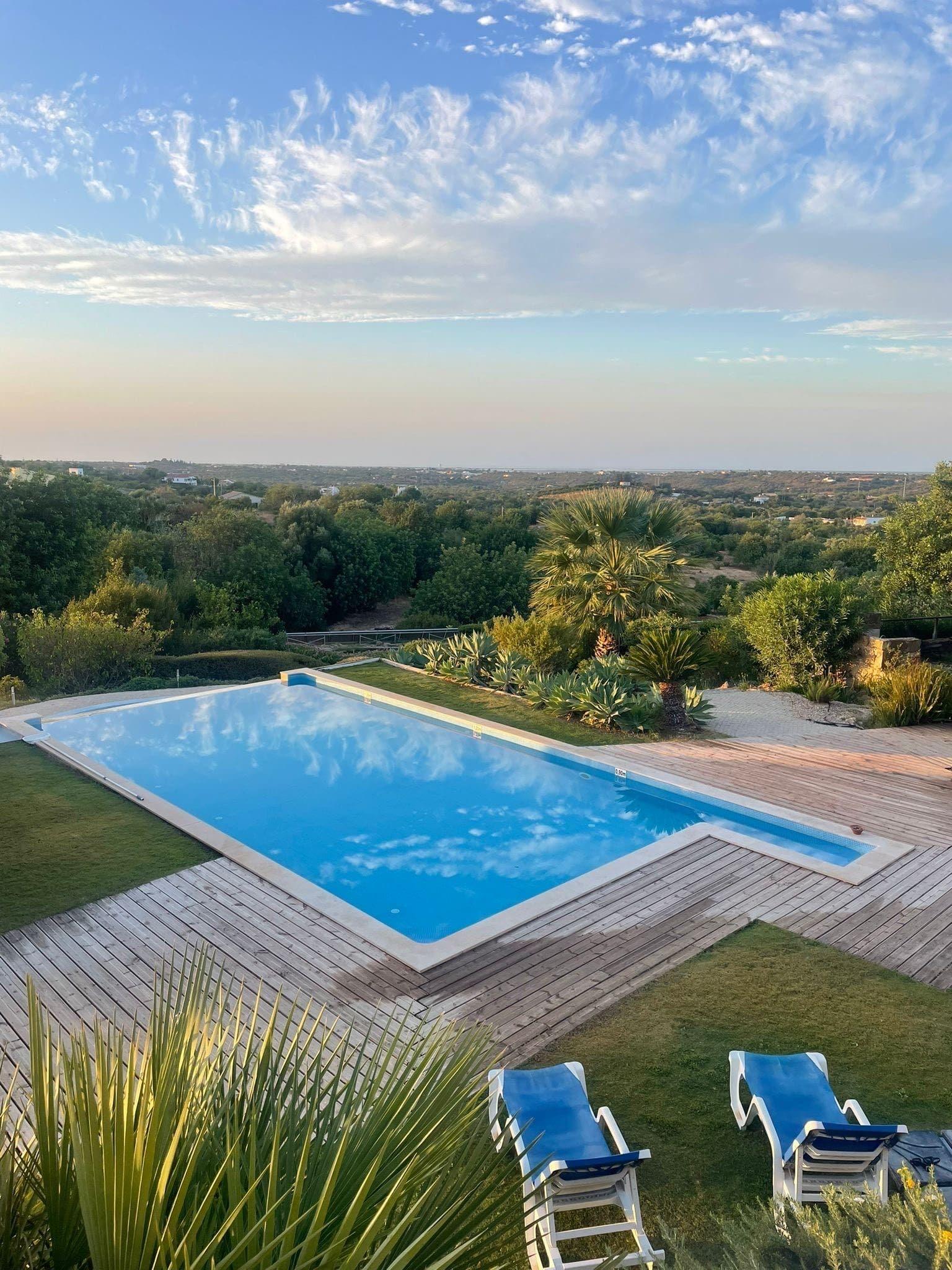 swimming pool with ocean view at POMAR na Serra, Algarve, Portugal