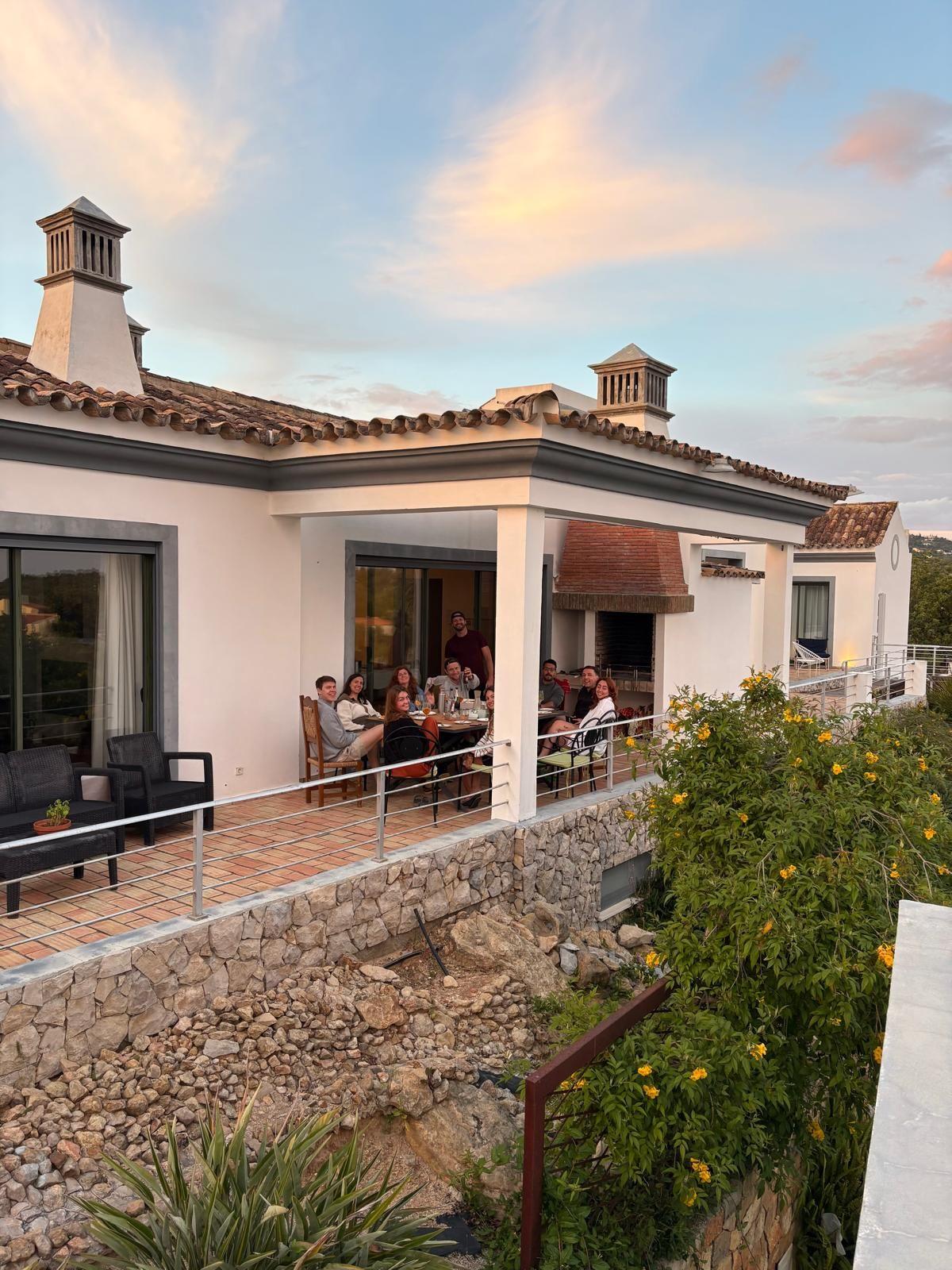 Sunset dinner with the community at POMAR Coliving