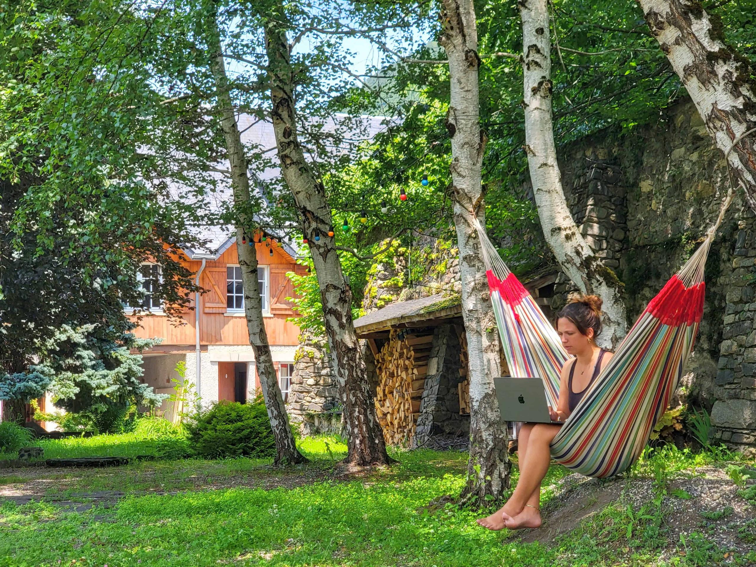 Outdoor workspace on the terrace
