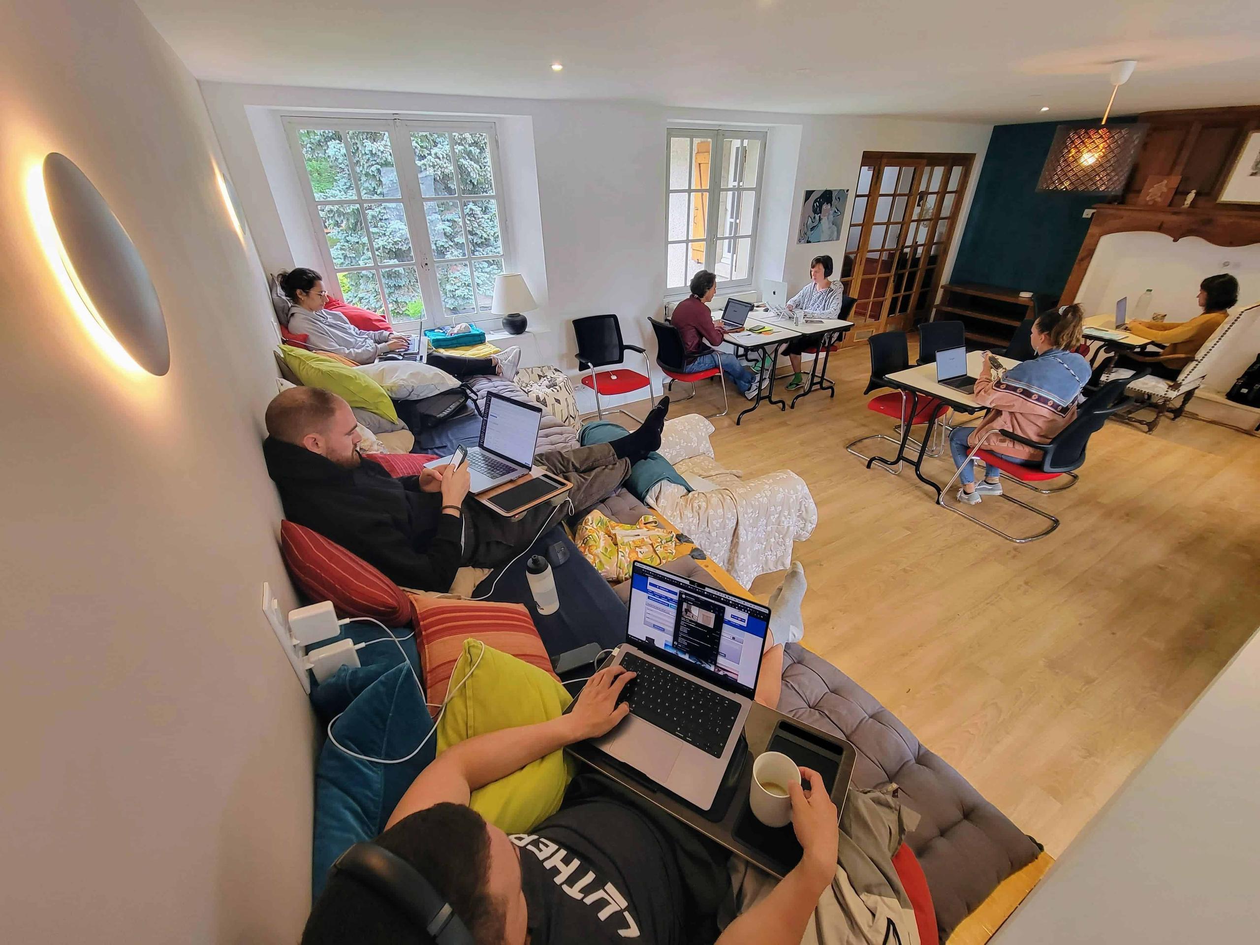 Coworking area at Pyren'Escape