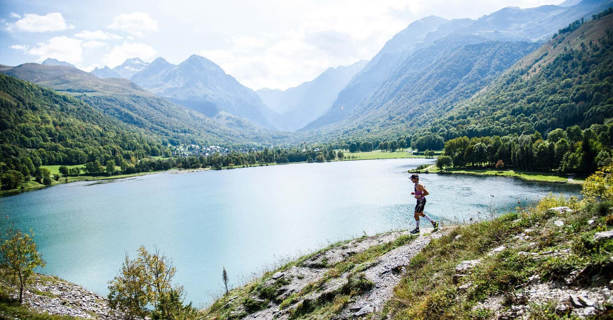 Trail running in the Louron Valley in the Pyrenees