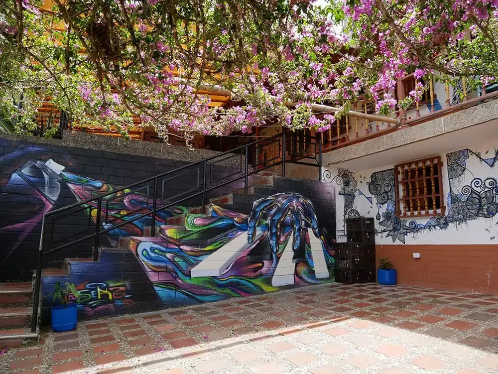 Entrance to the Guatapé coliving location