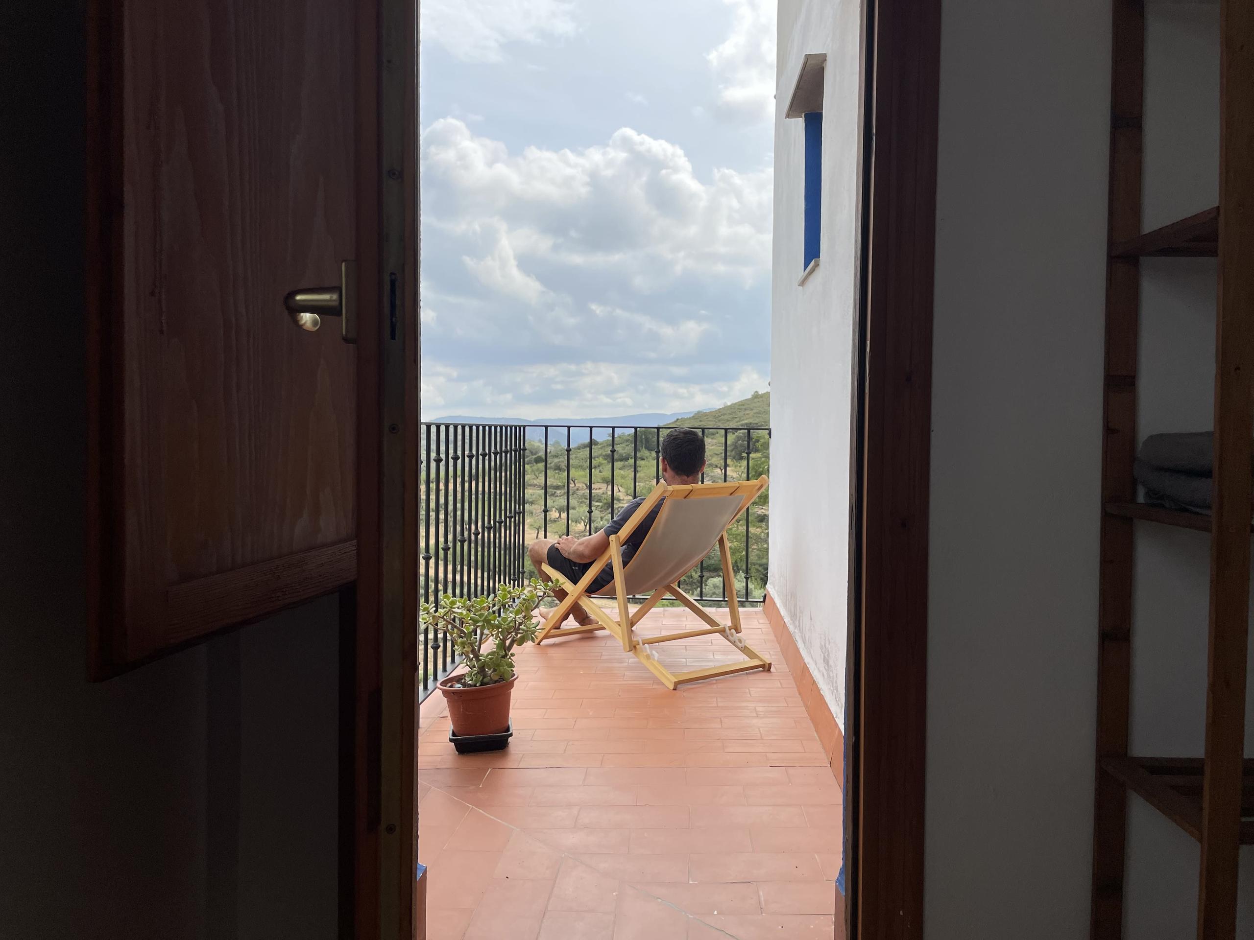 private terrace in private bedroom of ruralco