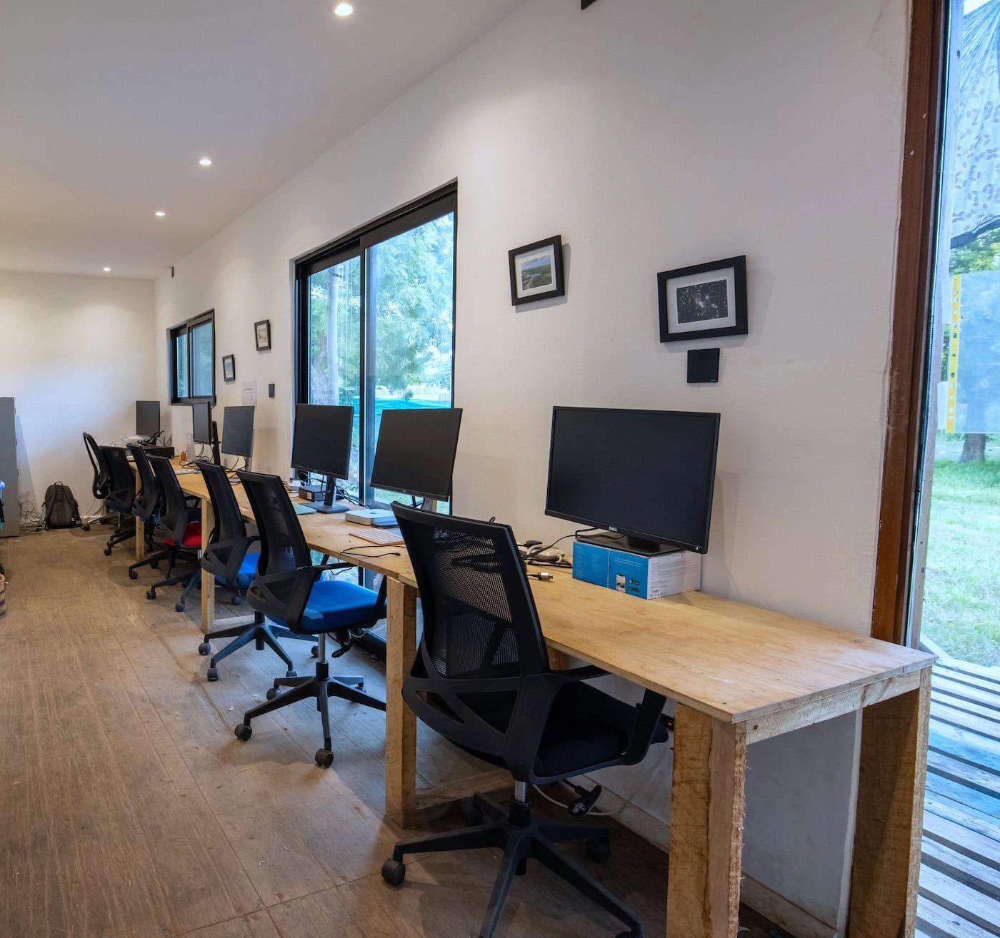 Air conditioned coworking space at Skippers Coliving