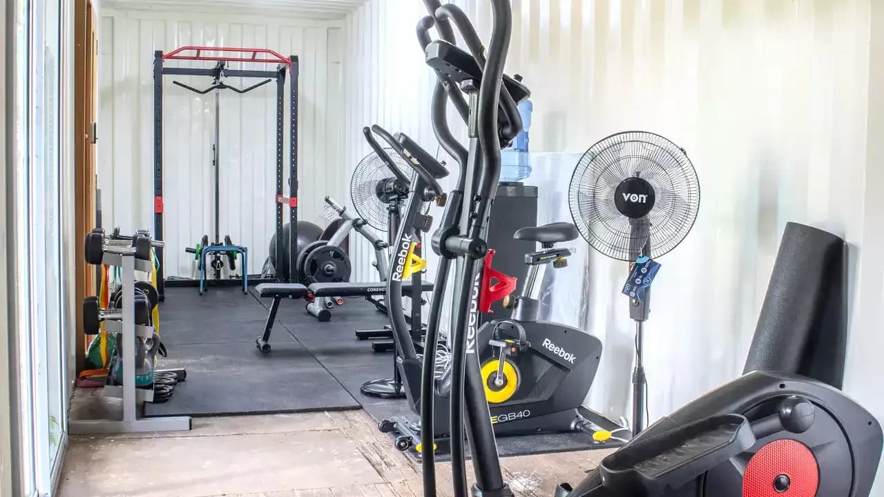 Our air conditioned gym at Skippers Coliving