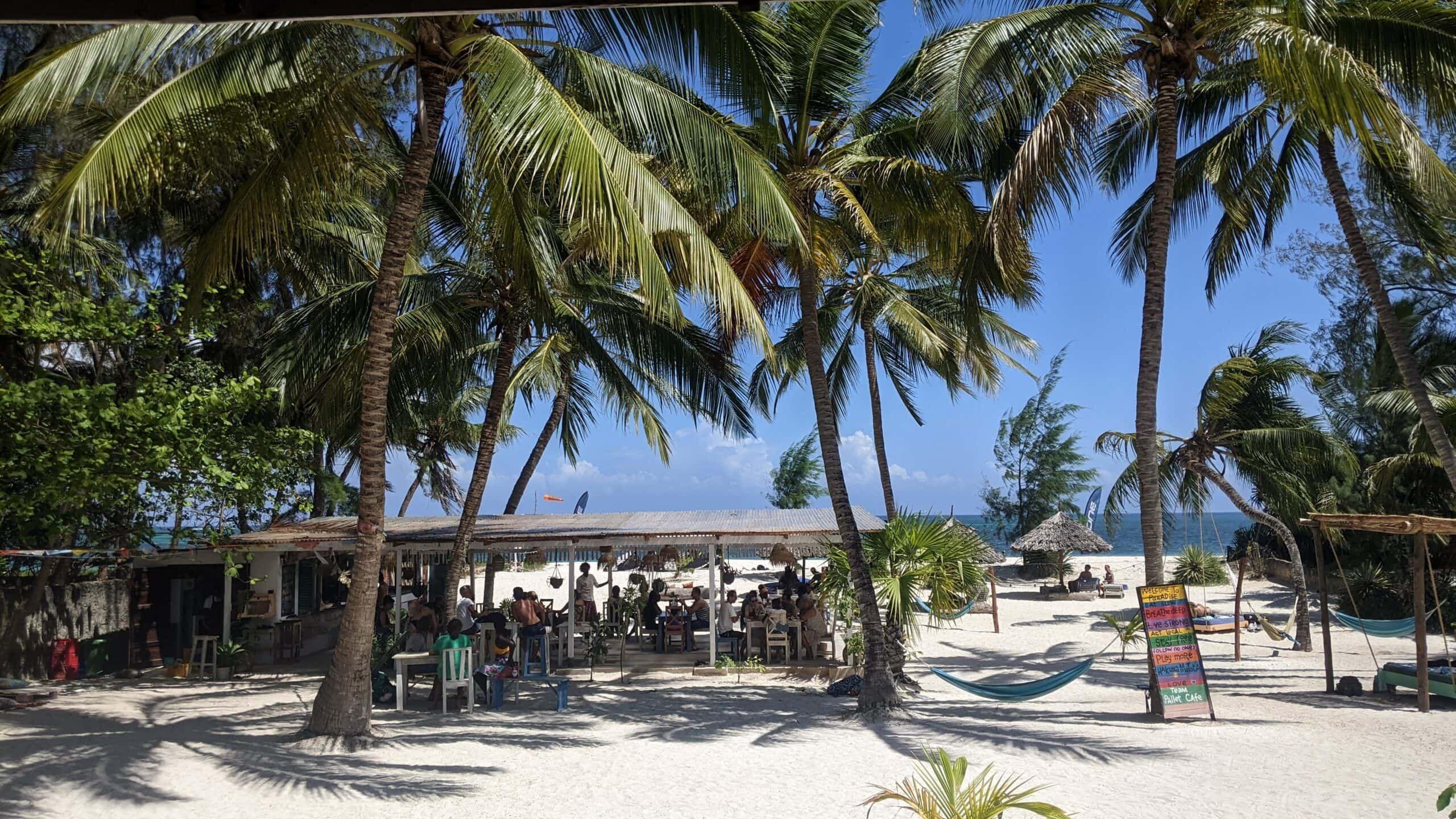 Pallet Cafe beachfront in Diani