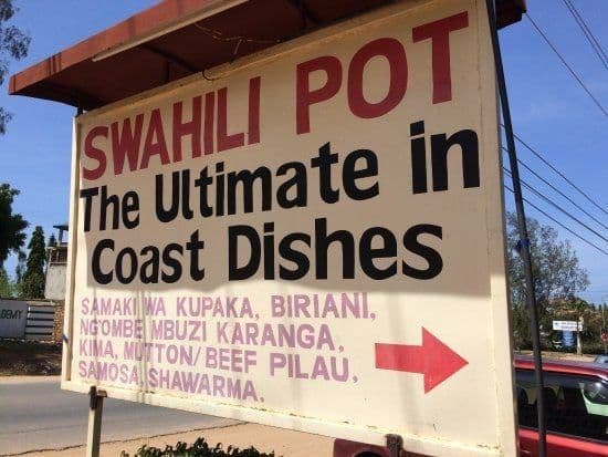 Swahili Pot restaurant in Diani