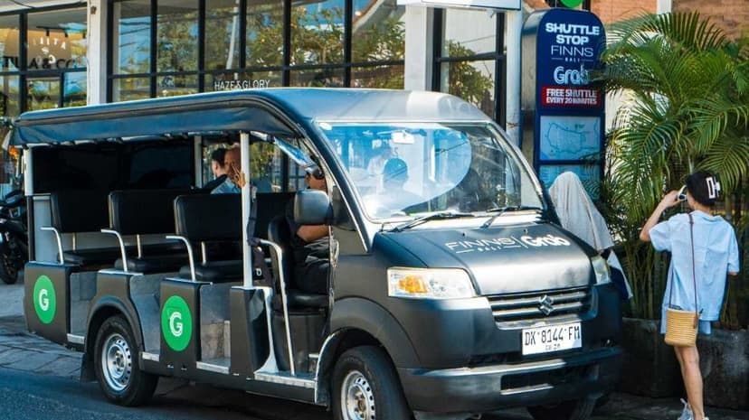 Free shuttle bus (FINNS Loop) serving key stops around Sokkool including FINNS Beach Club