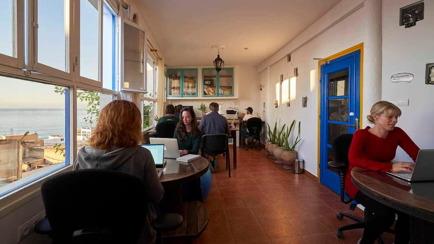 Working at the SunDesk indoor office