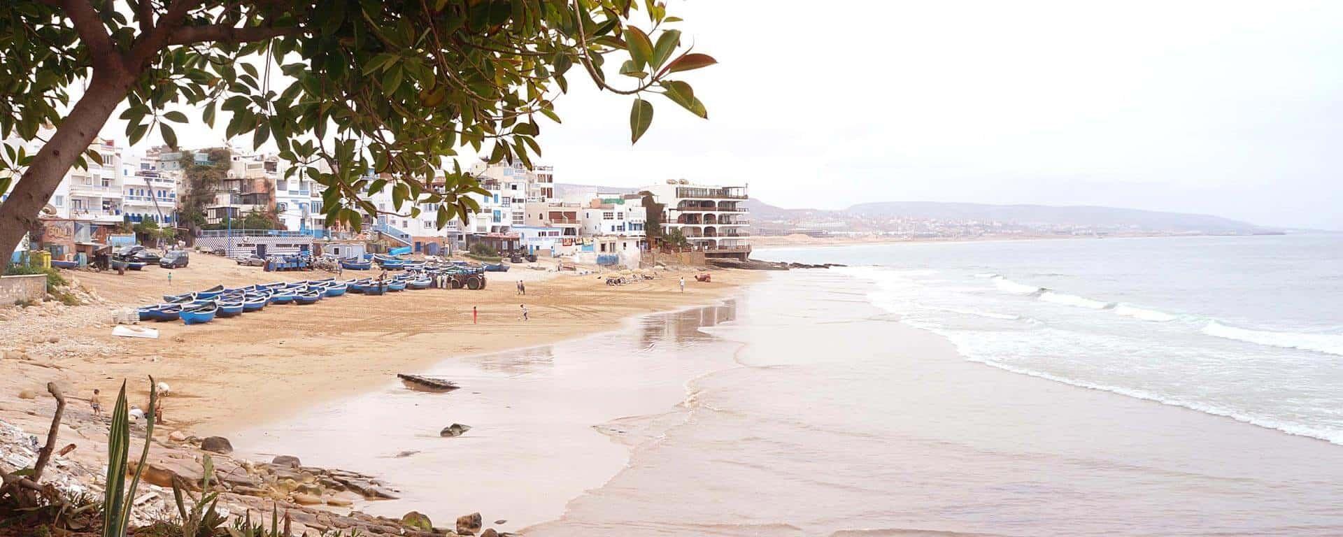 SunDesk location in Taghazout beach