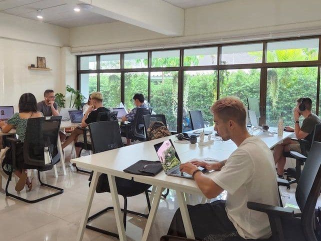 Coworking Space With People Sitting