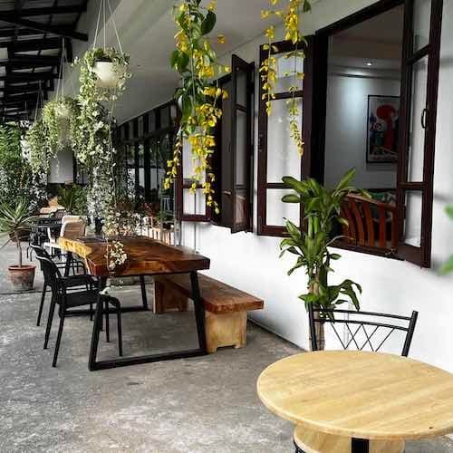 Outside Coworking Space Tables