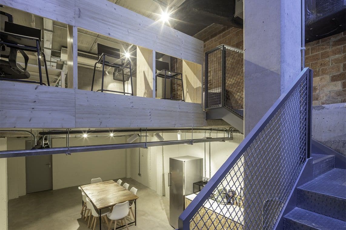 Private office space within the coworking area