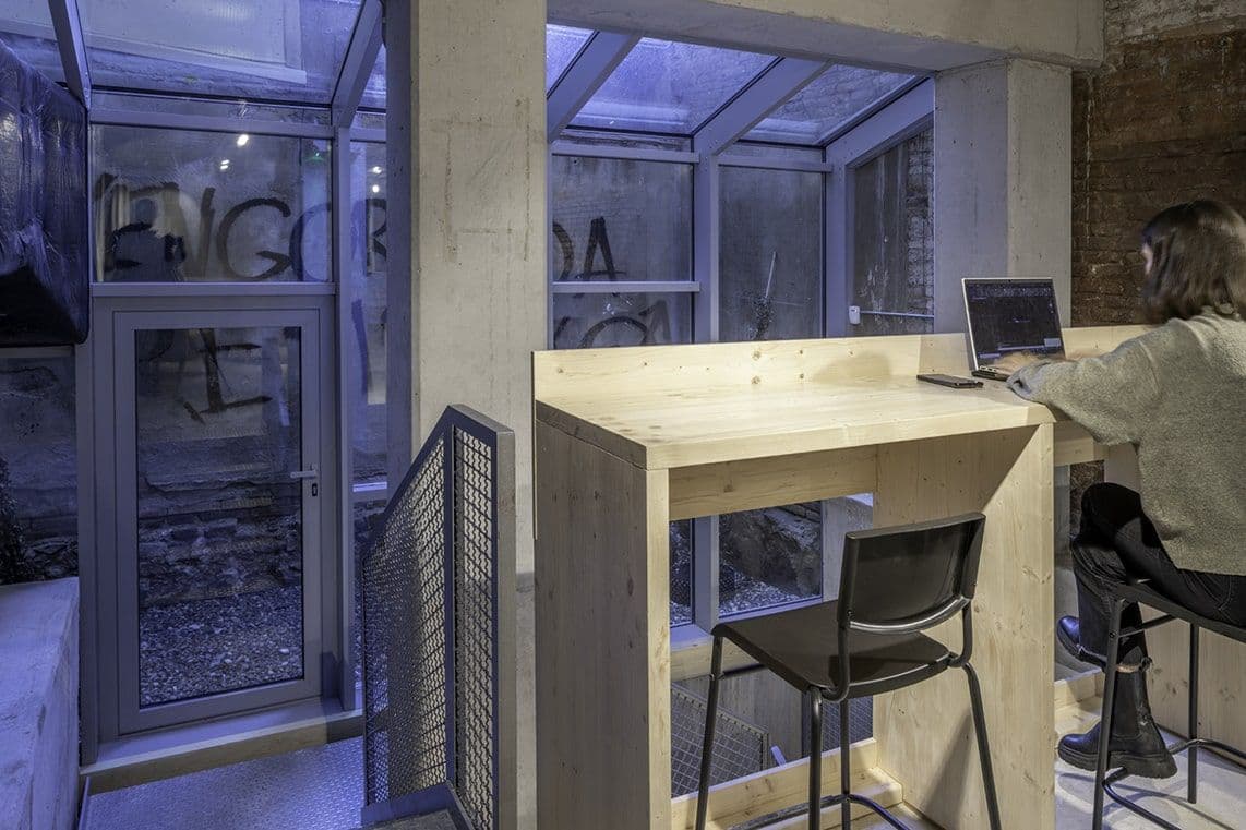 FLEX open-plan coworking area with hot desks