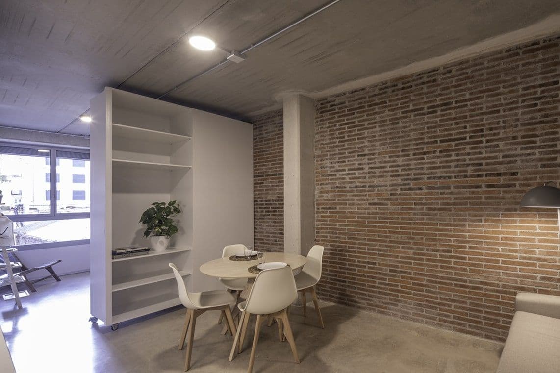 Apartment living and dining room