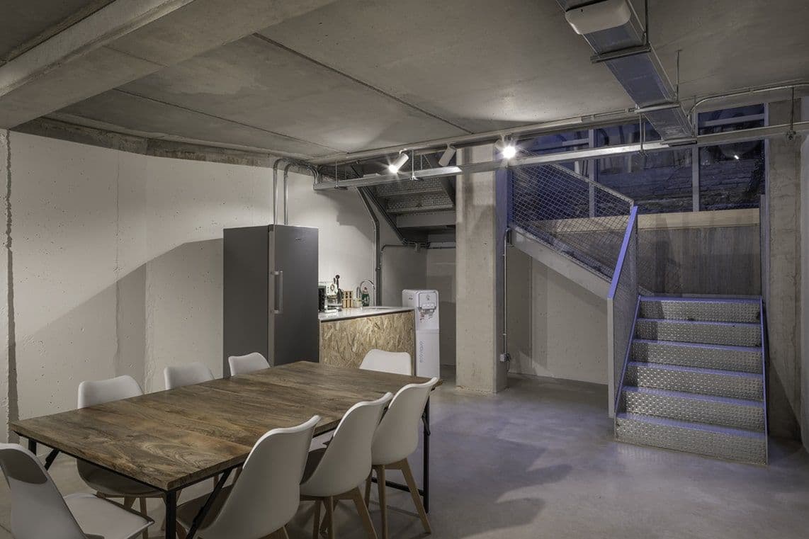 Private office space within the coworking area