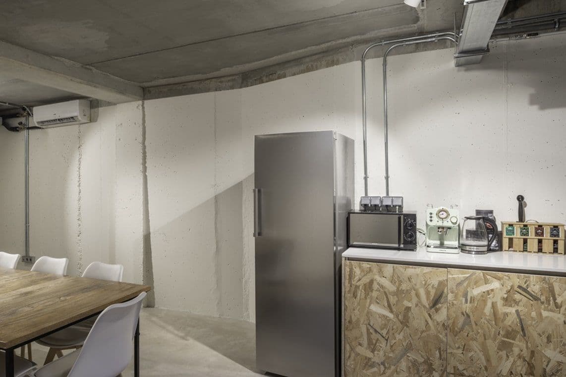 Private office space within the coworking area