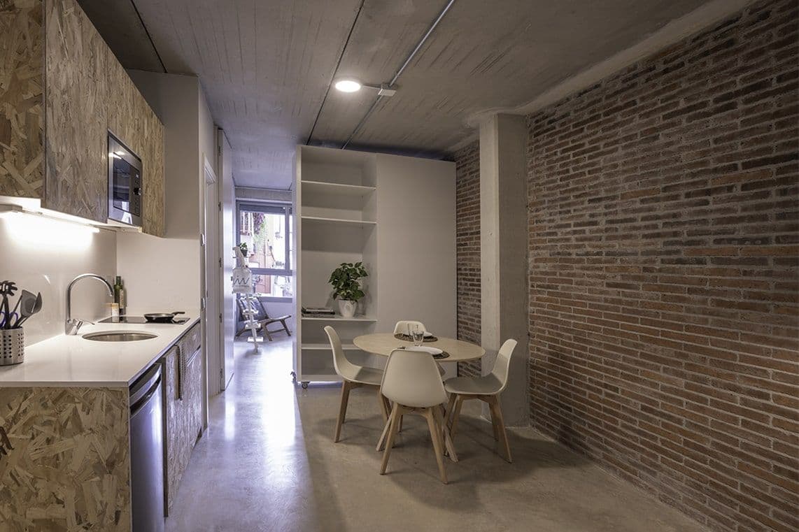 Apartment living and dining room