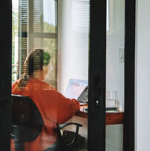 Soundproof phone booth at Waves & Wifi coworking space