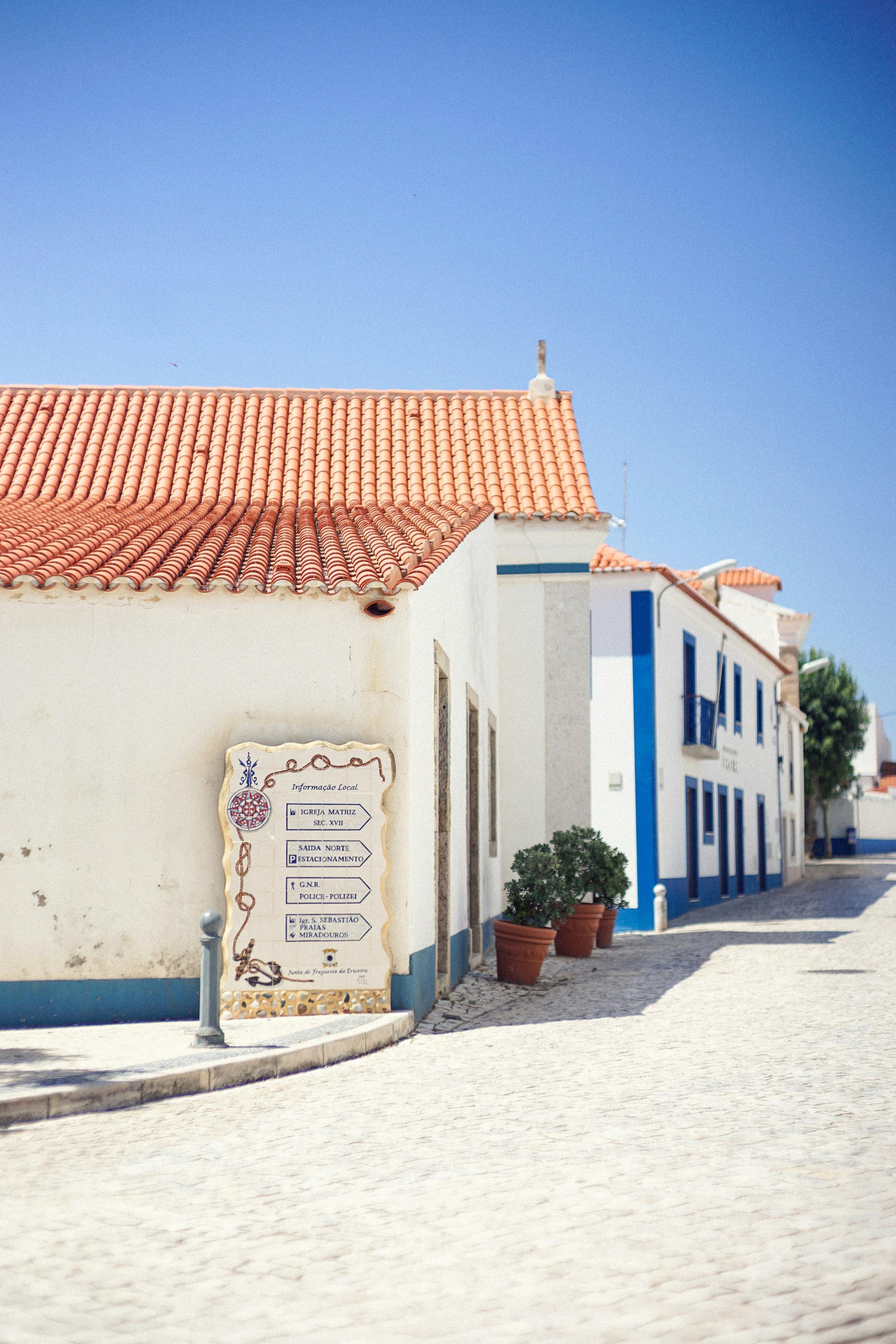 View of downtown Ericeira at street level
